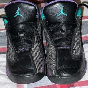 Jordan Kids Black Teal Purple Athletic Sneakers